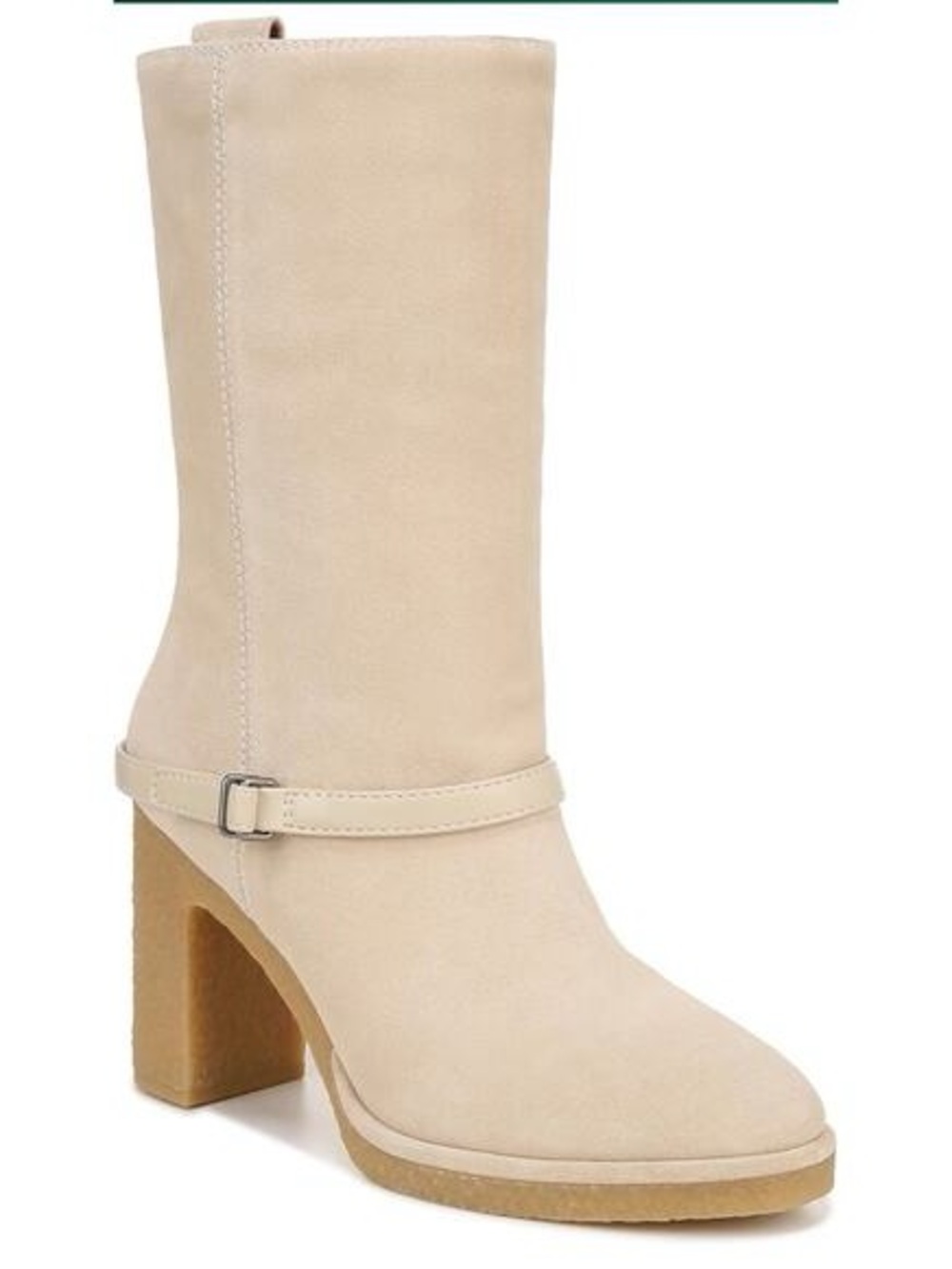 FRANCO SARTO PAXTON MID CALF SUEDE BOOTS IN ECRU 7.5 8 9 - Picture 1 of 7